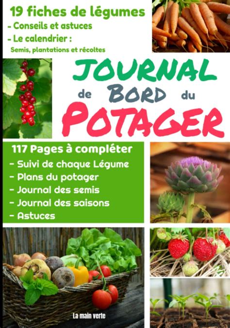 Journal de Bord du Potager Carnet de Potager à compléter Fiches