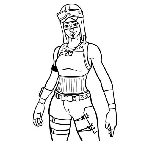 How To Draw Renegade Raider Coloring Pages Fortnite Barbie Coloring