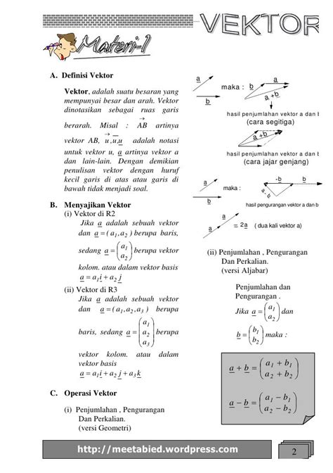 Vektor Dalam Kajian Ilmu Matematika - Riset