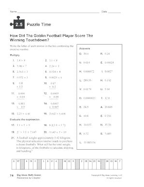 2 5 Puzzle Time Answers Fill Online Printable Fillable Blank