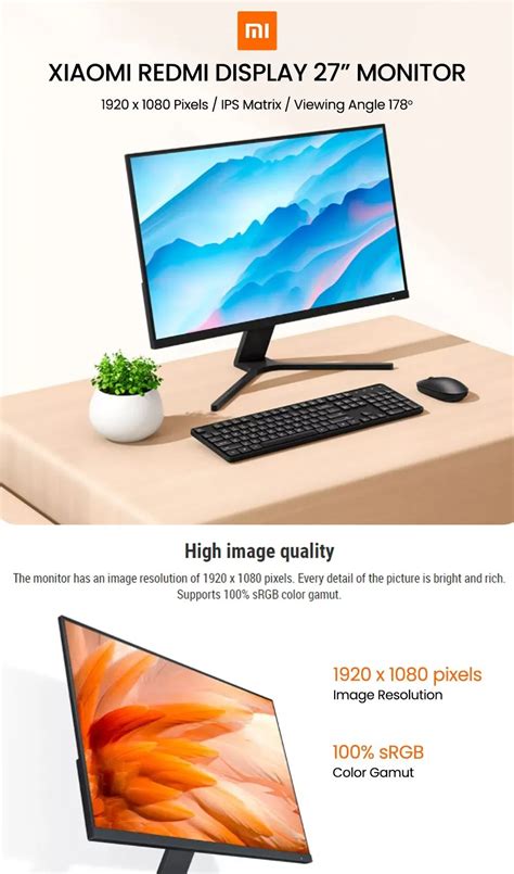 XIAOMI REDMI RMMNT27NF 27 INCH MONITOR PRICE IN BD TECHLAND BD