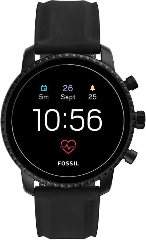 Fossil Men S Gen Explorist Hr Heart Rate Stainless Steel And Silicone