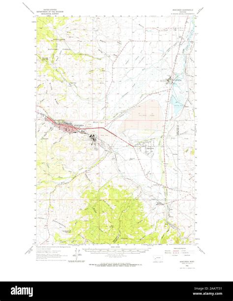 Anaconda montana map Cut Out Stock Images & Pictures - Alamy