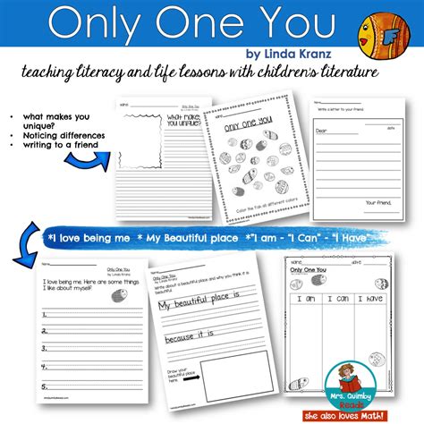 Only One You By Linda Kranz Book Companion Writing And Art