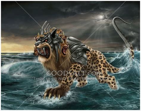 The First Beast Of Revelation The Beast Rising Up Out Of The Sea