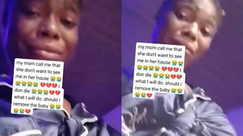 Young Lady Weeps After Being Chased Out By Her Mother For Getting Pregnant