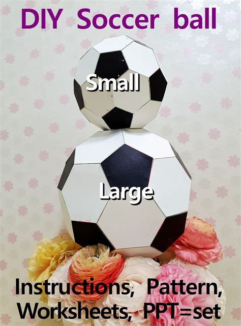 3D Soccer Ball, Paper Ball, DIY Soccer Ball, Papercraft, Printable ...