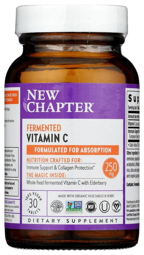 Amazon.com: New Chapter Fermented Vitamin c, 30 Count : Health & Household