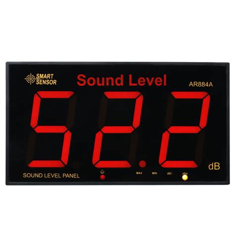 Smart Sensor Ar884a Sound Level Meter With Large Lcd Screen Wall Mounted Digital Sound Level