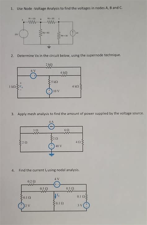 Solved Use Node Voltage Analysis To Find Th