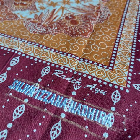 Jual Custom Bordir Sovenir Taplak Meja Batik Raden Ayu Motif Tulis Segi