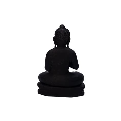 Gautam Budh Black Marble Statue In Sitting Position