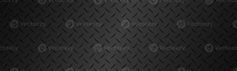 Black Metal Plate Texture Header Stainless Steel Background With