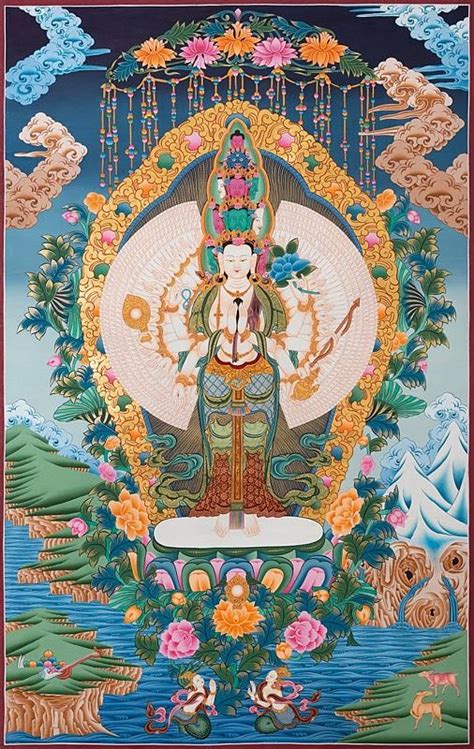 Big Lokeshvara Brocadeless Thangka Exotic India Art