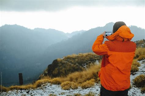 Tourist Photographing Landscape By Stocksy Contributor Easy Shoot