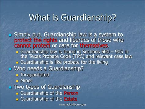 Ppt Guardianship Do You Know The Secret Powerpoint Presentation