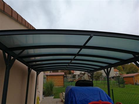 Carport Aus Aluminium Anthrazit X M Polycarbonat Mm X Metal