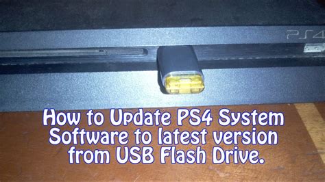 How To Update Ps4 System Software From Usb Flash Drive Youtube