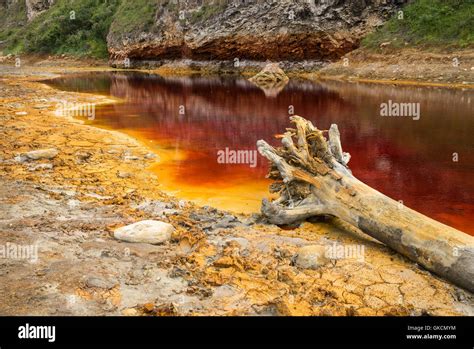 Water Polluted From The Residue Of Waste Material From Coal Mining