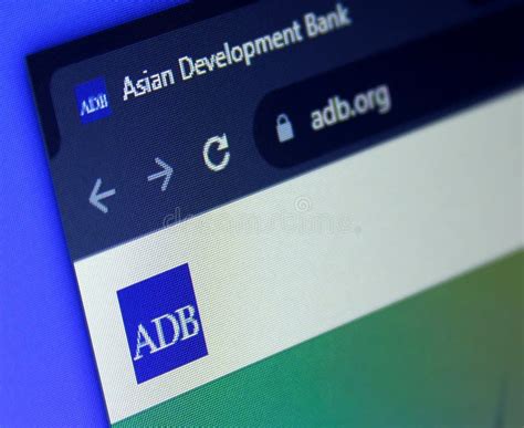 adb asian development bank organization editorial stock photo image