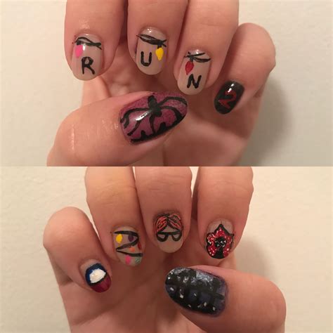 Stranger Things Inspired Nails Nails Nail Art Hacks Stranger