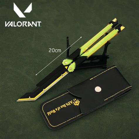 New Valorant Rgx Z Pro Butterfly Knife Game Keychain Weapon Knife