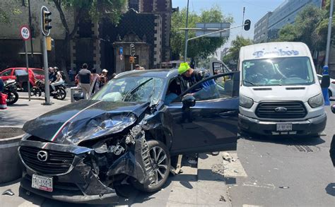 Choque en Centro Histórico de CdMx deja tres personas lesionadas