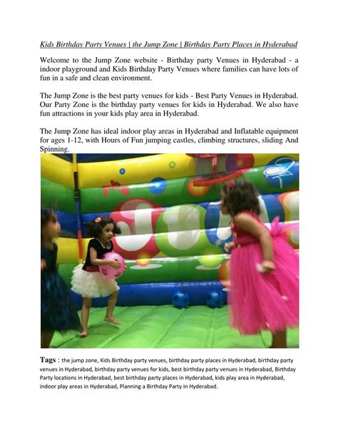 PPT - Kids Birthday Party Venues - The Jump Zone - Birthday Party