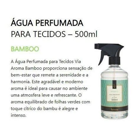 Comprar Água Perfumada Para Tecidos Bamboo Via Aroma 500ml Real Entrega