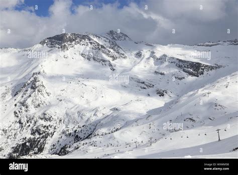 Austria Ski Resort Hintertux Glacier Tyrol Austrian Alps Stock