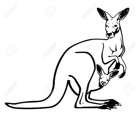 Kangaroo Clipart Black And White | Free download on ClipArtMag