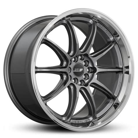 RACING WHEELS JSR ST37 GUNMETAL GREY MACHINED LIP 18X8 5 5X114 3 WHEEL