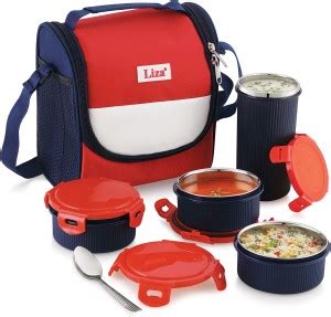 Flipkart Liza Hot Fresh Microwave Safe Leak Proof Containers With Inner Steel Bottle