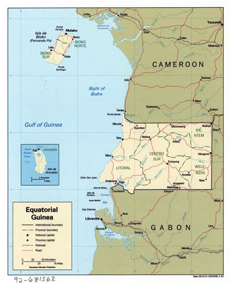 Large Detailed Political And Administrative Map Of Equatorial Guinea