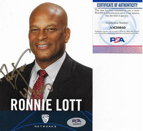 Ronnie Lott Signed Autographed X Card Psa Dna Coa San Francisco Ers