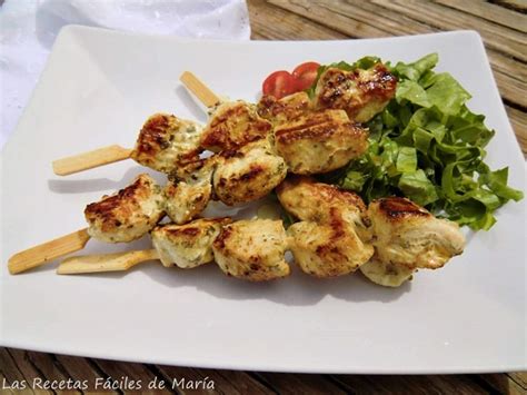 Brochetas De Pollo Con Yogurt Y Especias