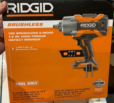 Ridgid V Brushless Cordless In High Torque Mode Impact Wrench