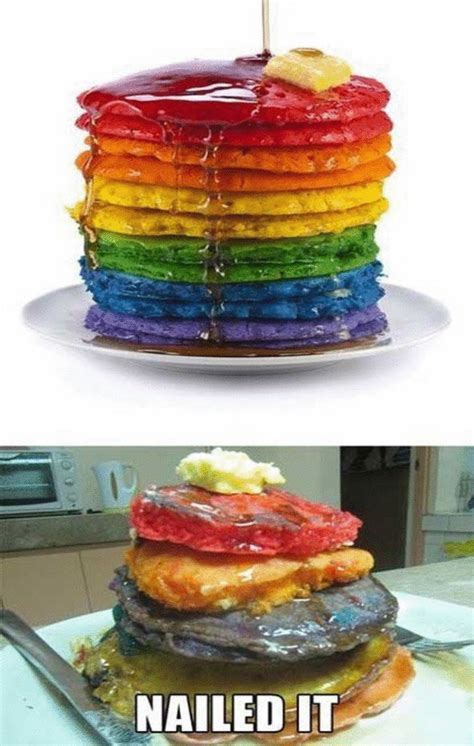 Nailed It Meme 014 Rainbow Pancakes Comics And Memes