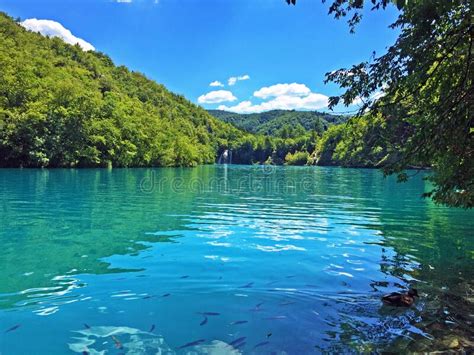 Landskapet Plitvice Lakes Nationalpark Eller Nacionalni Park Plitvicka