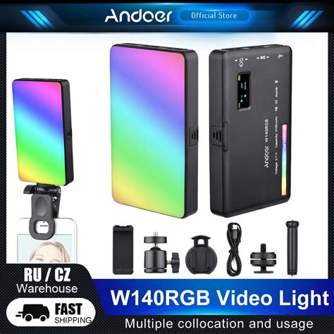 Rgb Led Video Light Photography Andoer W Rgb Led Video Light