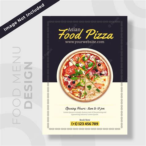 Premium Vector Restaurant Menu Poster With Food Print Template