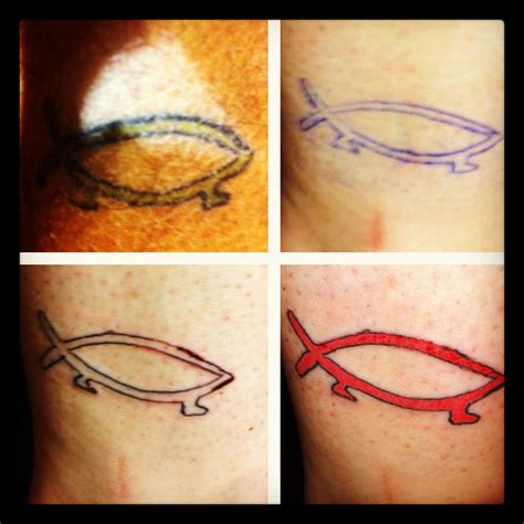 Father & daughter matching tattoos Darwin fish!! | Matching tattoos