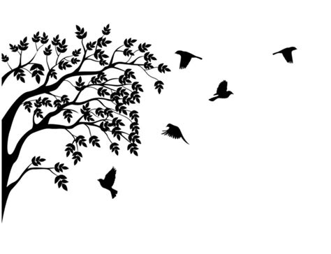 Tree and bird silhouette ⬇ Vector Image by © idesign2000 | Vector Stock ...