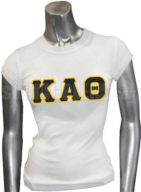 Kappa Alpha Theta Screen Printed T Shirt With Greek Letters White