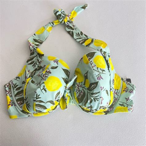 Adore Me Swim Adore Me Bikini Top Lemons Size 42ddd Poshmark