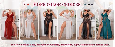 Alrovetoney Plus Size Lingerie For Women Babydoll Sexy Mesh Maxi