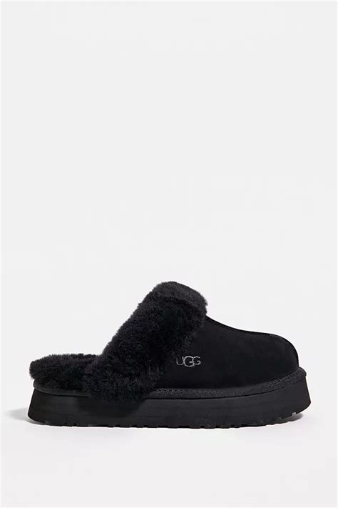 UGG Disquette Black Slippers | Urban Outfitters UK