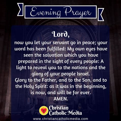 Evening Prayer Catholic Thursday 1-30-2020 – Christian Catholic Media