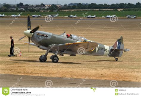 Supermarine Spitfire Two Seat Trainer Version Editorial Stock Image