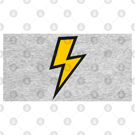 Yellow Lightning Bolt With Black Outline Yellow T Shirt TeePublic